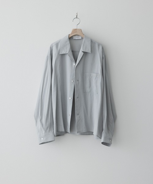 remer(リメール)の「ルーズベーシックシャツ - パウダリーレーヨン / loose basic shirt《powdery rayon》(シャツ/ブラウス・メンズ・ライトグレー/ブラウン/ブラック/カーキ・X-SMALL/SMALL/MEDIUM/LARGE)」の5枚目の写真
