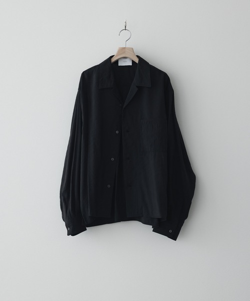 remer(リメール)の「ルーズベーシックシャツ - パウダリーレーヨン / loose basic shirt《powdery rayon》(シャツ/ブラウス・メンズ・ライトグレー/ブラウン/ブラック/カーキ・X-SMALL/SMALL/MEDIUM/LARGE)」の6枚目の写真