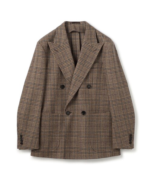ウールフランネル ダブルブレステッド4Bジャケット FOX BROTHERS ウールフランネル ダブルブレステッド4Bジャケット FOX BROTHERS