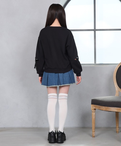 PINKHUNT(ピンクハント)の「PINKHUNT ピンクハント ロゴワッペントレーナー 1153K(スウェット・キッズ・ブラック/パープル・130cm/140cm/150cm/160cm/120cm)」の6枚目の写真