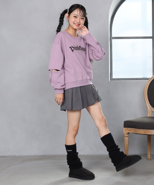 PINKHUNT(ピンクハント)の「PINKHUNT ピンクハント ロゴワッペントレーナー 1153K(スウェット・キッズ・ブラック/パープル・130cm/140cm/150cm/160cm/120cm)」の14枚目の写真