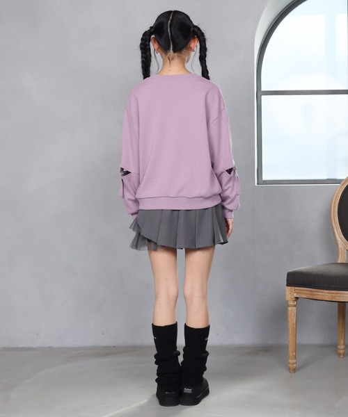 PINKHUNT(ピンクハント)の「PINKHUNT ピンクハント ロゴワッペントレーナー 1153K(スウェット・キッズ・ブラック/パープル・130cm/140cm/150cm/160cm/120cm)」の15枚目の写真