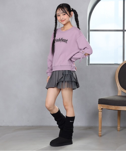 PINKHUNT(ピンクハント)の「PINKHUNT ピンクハント ロゴワッペントレーナー 1153K(スウェット・キッズ・ブラック/パープル・130cm/140cm/150cm/160cm/120cm)」の17枚目の写真