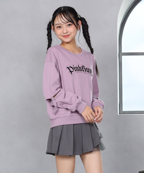 PINKHUNT(ピンクハント)の「PINKHUNT ピンクハント ロゴワッペントレーナー 1153K(スウェット・キッズ・ブラック/パープル・130cm/140cm/150cm/160cm/120cm)」の18枚目の写真