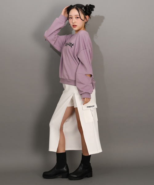 PINKHUNT(ピンクハント)の「PINKHUNT ピンクハント ロゴワッペントレーナー 1153K(スウェット・キッズ・ブラック/パープル・130cm/140cm/150cm/160cm/120cm)」の20枚目の写真