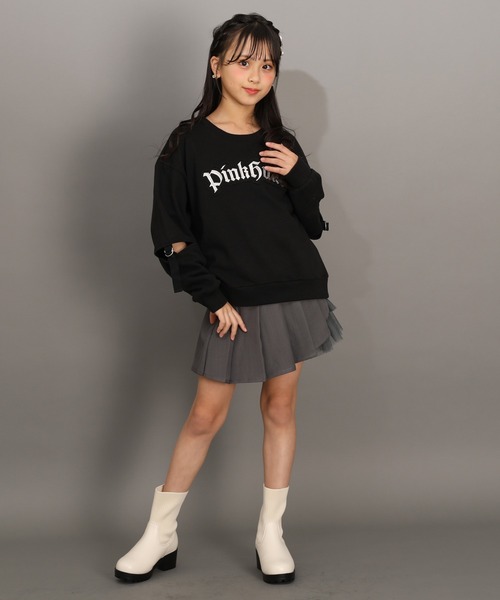 PINKHUNT(ピンクハント)の「PINKHUNT ピンクハント ロゴワッペントレーナー 1153K(スウェット・キッズ・ブラック/パープル・130cm/140cm/150cm/160cm/120cm)」の10枚目の写真
