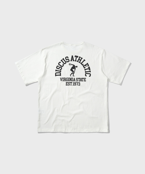 DISCUS ATHLETIC(ディスカス アスレチック)の「ヘビーウェイト DCSC スモールロゴTシャツ オフホワイト(Tシャツ/カットソー・メンズ・その他・MEDIUM/LARGE/X-LARGE/XX-LARGE)」の4枚目の写真