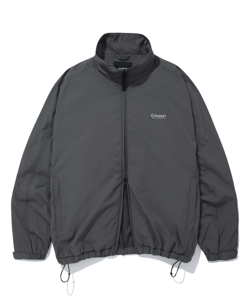 COVERNAT(カバーナット)の「コンフィナイロン トラックジャケット チャコール(ナイロンジャケット・レディース・その他・LARGE/MEDIUM/SMALL/X-LARGE/X-SMALL/XX-LARGE)」の1枚目の写真