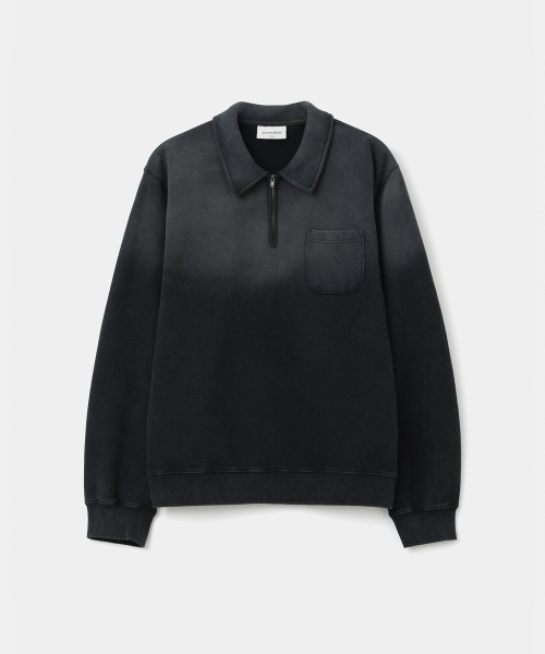UNIFORM BRIDGE(ユニフォームブリッジ)の「half zip-up pocket sweatshirt black(スウェット・メンズ・その他・X-LARGE/XX-LARGE/MEDIUM/LARGE)」の1枚目の写真