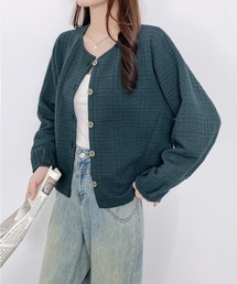 CHUN CHUN NOTES（チュンチュンノーツ）の「チェック風テクスチャーカーディガン（カーディガン/ボレロ）」