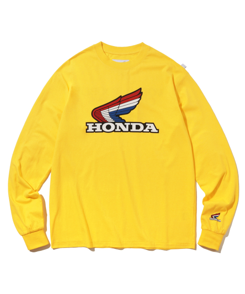 PHYPS MOTORCYCLE（フィップスモーターサイクル）の「[Archive line] Wing Logo Racing Long Sleeve_Yellow（Tシャツ/カットソー・レディース・その他・SMALL/MEDIUM/LARGE/X-LARGE）」の2枚目の写真