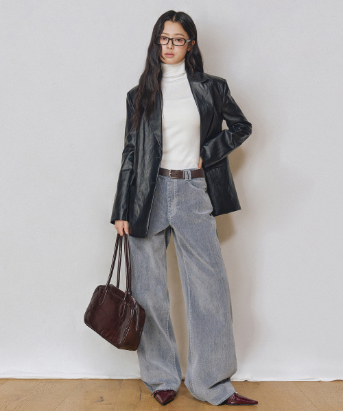 DECET WOMEN（デケット ウーマン）の「[ベルベットデニム]ベルベットワイドジーンズ DCWPT018FOGBLUE（デニムパンツ・レディース・その他・X-SMALL/SMALL/MEDIUM/LARGE）」の6枚目の写真