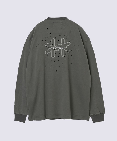 YDOT(ワイドット)の「【YDOT】MELT HOLE ARCHITECTURAL TSHIRT(スウェット・メンズ・カーキ・M/L)」の2枚目の写真