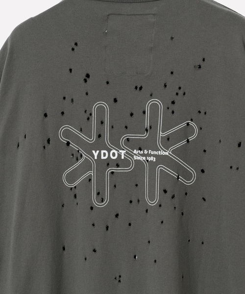 YDOT(ワイドット)の「【YDOT】MELT HOLE ARCHITECTURAL TSHIRT(スウェット・メンズ・カーキ・M/L)」の4枚目の写真