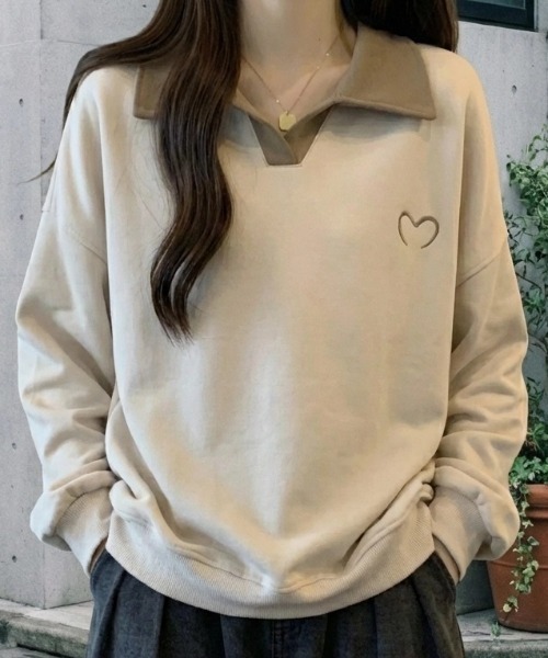 cammie(キャミー)の「ハートポイント襟付きトップス(その他トップス・レディース・ベージュ/ホワイト/ブラック・M/L)」の14枚目の写真