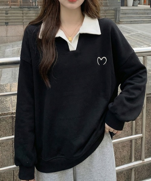 cammie(キャミー)の「ハートポイント襟付きトップス(その他トップス・レディース・ベージュ/ホワイト/ブラック・M/L)」の10枚目の写真