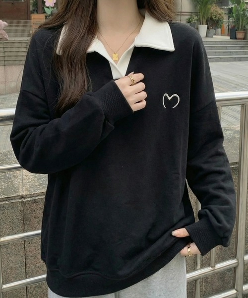 cammie(キャミー)の「ハートポイント襟付きトップス(その他トップス・レディース・ベージュ/ホワイト/ブラック・M/L)」の8枚目の写真