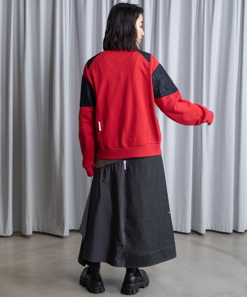 MARECHAL TERRE(マルシャルテル)の「レース切替えスウェットトップス(Tシャツ/カットソー・レディース・レッド/ホワイト/ブラック/グレー・MEDIUM)」の7枚目の写真