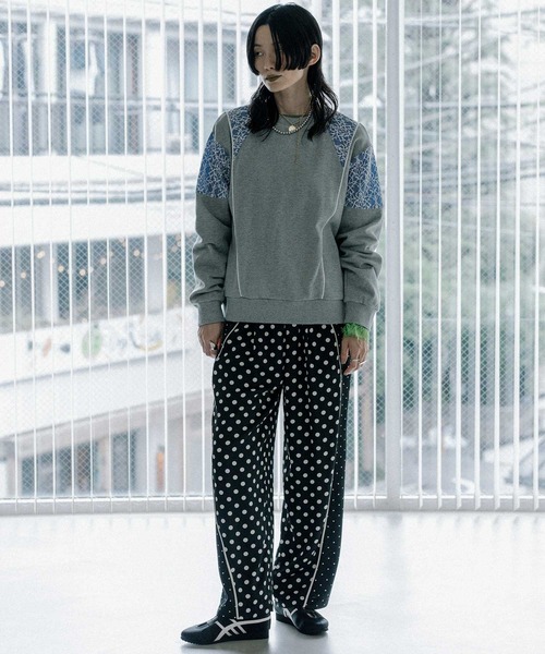 MARECHAL TERRE(マルシャルテル)の「レース切替えスウェットトップス(Tシャツ/カットソー・レディース・レッド/ホワイト/ブラック/グレー・MEDIUM)」の10枚目の写真