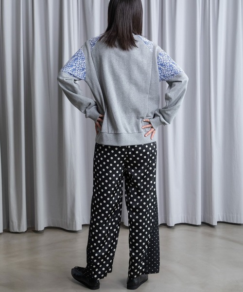 MARECHAL TERRE(マルシャルテル)の「レース切替えスウェットトップス(Tシャツ/カットソー・レディース・レッド/ホワイト/ブラック/グレー・MEDIUM)」の14枚目の写真