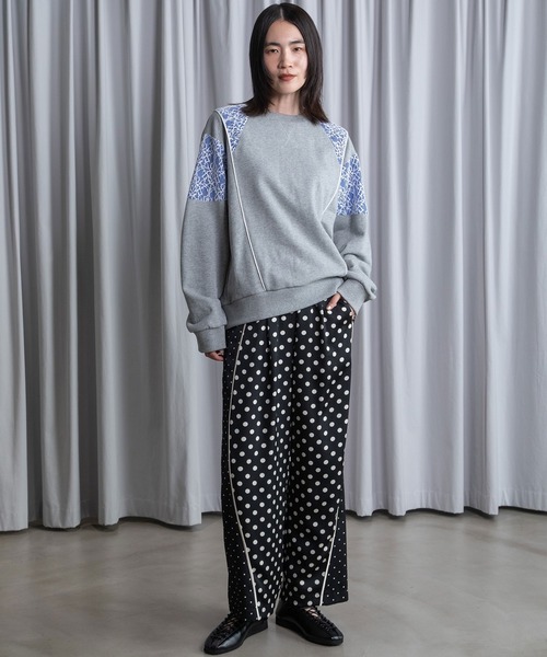 MARECHAL TERRE(マルシャルテル)の「レース切替えスウェットトップス(Tシャツ/カットソー・レディース・レッド/ホワイト/ブラック/グレー・MEDIUM)」の16枚目の写真