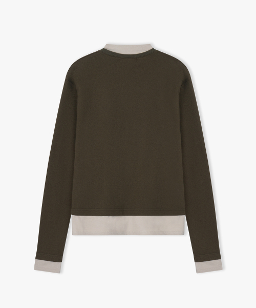 FLAWSROOM(フローズルーム)の「Layered Long Sleeve KHAKI(Tシャツ/カットソー・メンズ・その他・MEDIUM/LARGE)」の3枚目の写真