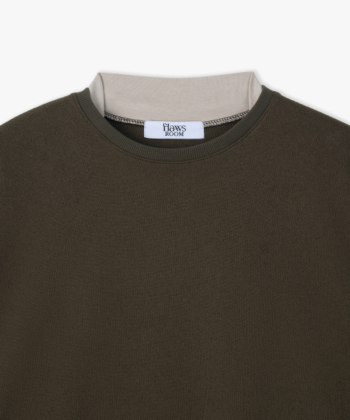 FLAWSROOM(フローズルーム)の「Layered Long Sleeve KHAKI(Tシャツ/カットソー・メンズ・その他・MEDIUM/LARGE)」の4枚目の写真