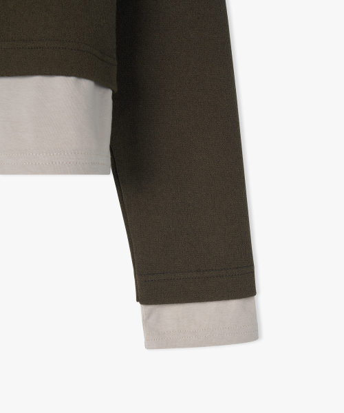 FLAWSROOM(フローズルーム)の「Layered Long Sleeve KHAKI(Tシャツ/カットソー・メンズ・その他・MEDIUM/LARGE)」の5枚目の写真