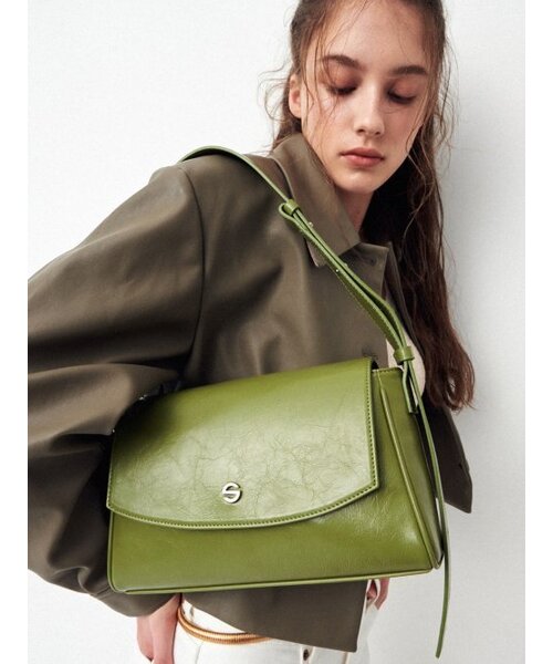 SEMICODE(セミコード)の「capture bag mini - crinkle olive(メッセンジャーバッグ・レディース・その他・FREE)」の1枚目の写真
