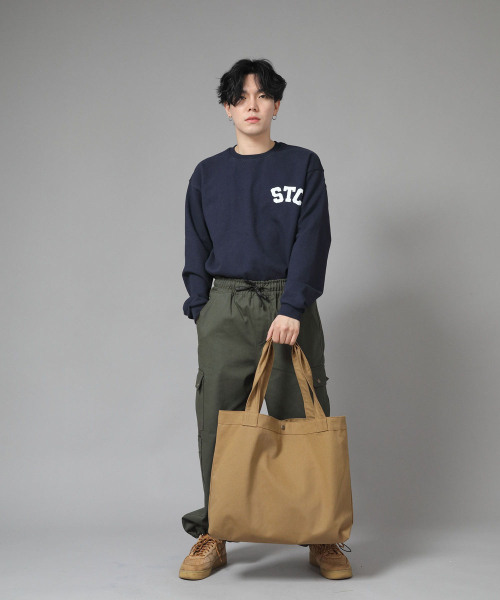 SAINTCREW(セントクルー)の「ボタンオープンビッグサイズショルダーバッグ BOB-117 キャメル(エコバッグ/サブバッグ・メンズ・その他・フリー)」の4枚目の写真