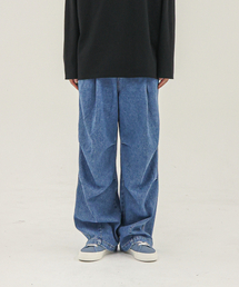 THESTORI（ザ・ストリ）の「ピンタックパラシュートパンツ（中青）（デニムパンツ）」