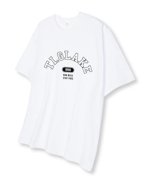 TI.GLAKE(ティーグレイク)の「ステイプリオーバーサイズ半袖Tシャツホワイト(Tシャツ/カットソー・レディース・その他・LARGE/X-LARGE/XX-LARGE)」の1枚目の写真