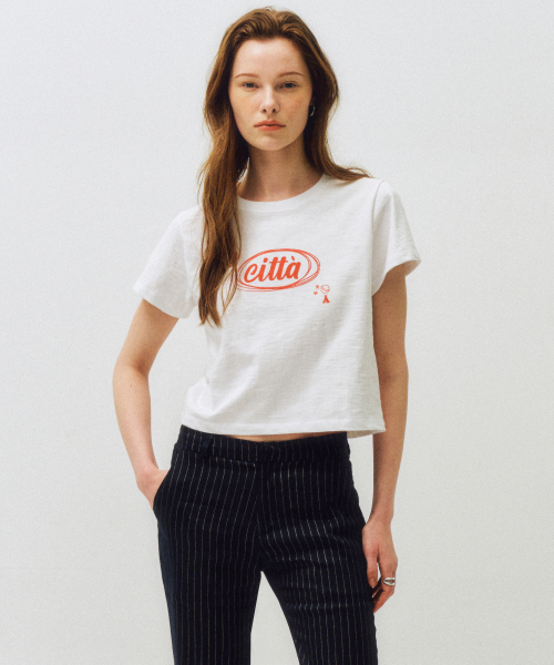 CITTA(シータ)の「ドローイングシタロゴTシャツ_CTT377(レッド)(Tシャツ/カットソー・レディース・レッド・FREE)」の2枚目の写真