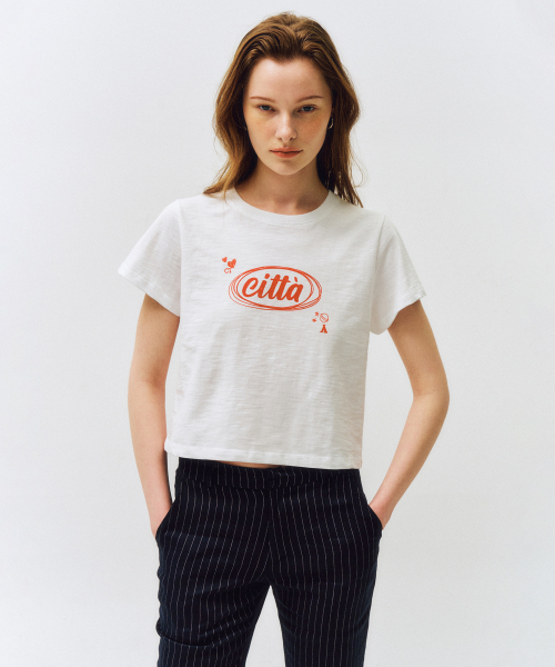 CITTA(シータ)の「ドローイングシタロゴTシャツ_CTT377(レッド)(Tシャツ/カットソー・レディース・レッド・FREE)」の3枚目の写真