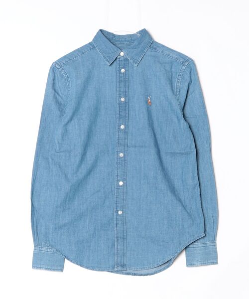 POLO RALPH LAUREN（ポロ ラルフ ローレン）の「クラシック フィット デニム シャツ（シャツ/ブラウス・レディース・ブルー・L/M/S/XL/XS/XXS）」の7枚目の写真