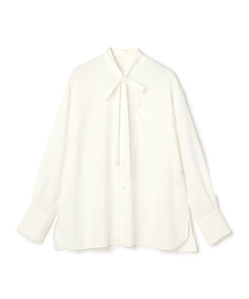 N.O.R.C（ノーク）の「バックサテンストレッチボウタイブラウス（シャツ/ブラウス・レディース・ホワイト/サックスブルー/ネイビー・フリー）」の13枚目の写真