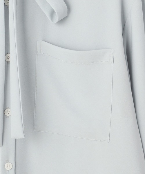 N.O.R.C（ノーク）の「バックサテンストレッチボウタイブラウス（シャツ/ブラウス・レディース・ホワイト/サックスブルー/ネイビー・フリー）」の19枚目の写真