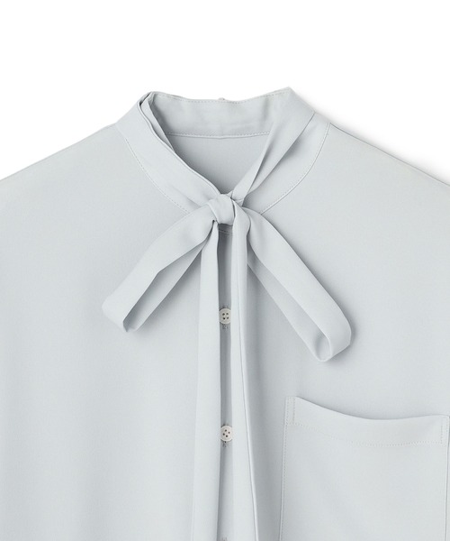 N.O.R.C（ノーク）の「バックサテンストレッチボウタイブラウス（シャツ/ブラウス・レディース・ホワイト/サックスブルー/ネイビー・フリー）」の18枚目の写真