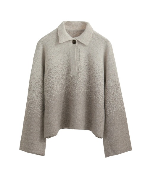 Fashion Letter(ファッションレター)の「ラメグラデーションニット キーネックプルオーバー(ニット/セーター・レディース・チャコールグレー/ライトグレー/ベージュ・M)」の11枚目の写真