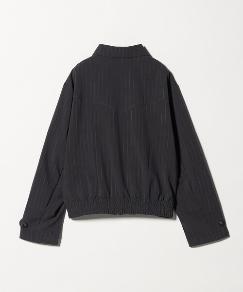 Jieda（ジエダ）の「＜JIEDA＞ストライプ ジップ ジャケット（ブルゾン・メンズ・ネイビー/ダークグレー・1/2）」の3枚目の写真