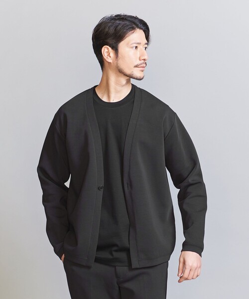 BEAUTY&YOUTH UNITED ARROWS(ビューティーアンドユースユナイテッドアローズ)の「【WEB限定 WARDROBE SMART】ダブルニット カーディガン/セットアップ対応【抗菌・防臭】(カーディガン/ボレロ・メンズ・ダークグレー/ブラック/オリーブ/グレー・S/M/L/XL)」の12枚目の写真