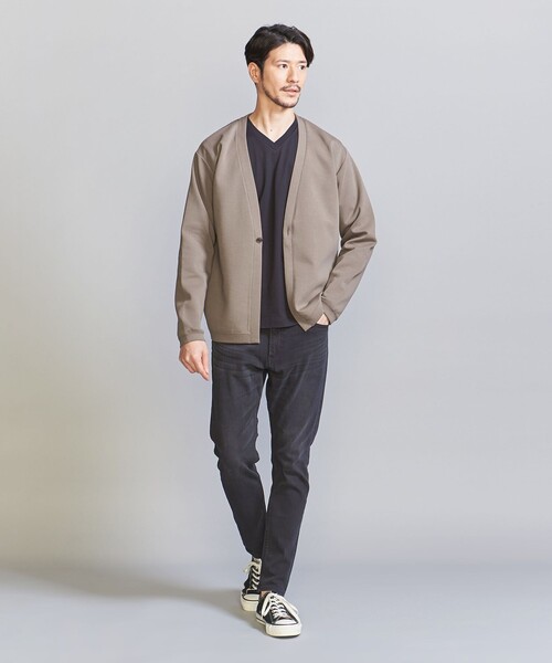 BEAUTY&YOUTH UNITED ARROWS(ビューティーアンドユースユナイテッドアローズ)の「【WEB限定 WARDROBE SMART】ダブルニット カーディガン/セットアップ対応【抗菌・防臭】(カーディガン/ボレロ・メンズ・ダークグレー/ブラック/オリーブ/グレー・S/M/L/XL)」の15枚目の写真