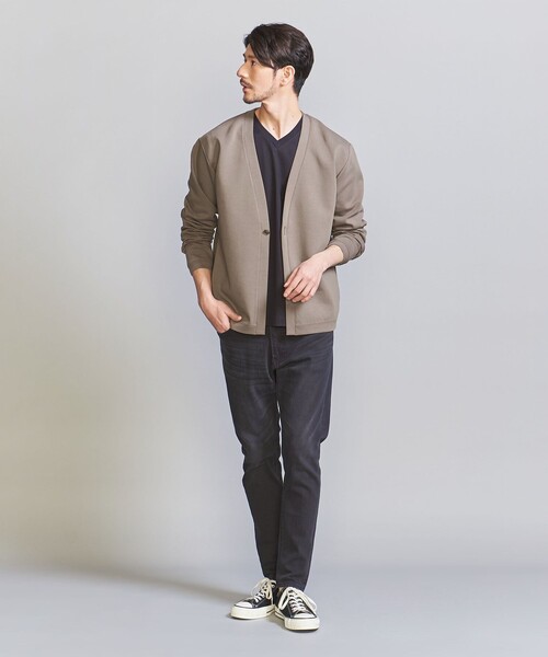 BEAUTY&YOUTH UNITED ARROWS(ビューティーアンドユースユナイテッドアローズ)の「【WEB限定 WARDROBE SMART】ダブルニット カーディガン/セットアップ対応【抗菌・防臭】(カーディガン/ボレロ・メンズ・ダークグレー/ブラック/オリーブ/グレー・S/M/L/XL)」の17枚目の写真