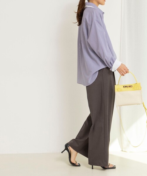 NOLLEY’S（ノーリーズ）の「ウォッシャブルドライツイルワイドパンツ（その他パンツ・レディース・ホワイト/ブルー/チャコールグレー・36/38）」の11枚目の写真