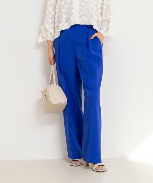 NOLLEY’S（ノーリーズ）の「ウォッシャブルドライツイルワイドパンツ（その他パンツ・レディース・ホワイト/ブルー/チャコールグレー・36/38）」の19枚目の写真