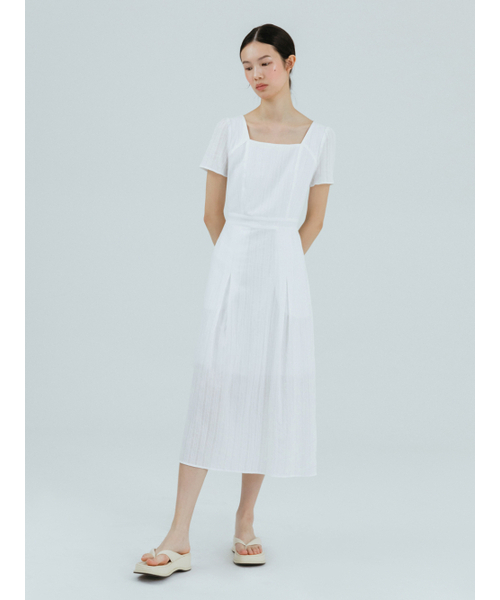 ETMON(エトモン)の「Cotton Square Long Dress, White(ワンピース・レディース・その他・S/M)」の2枚目の写真