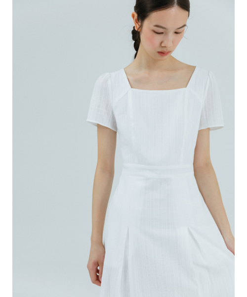 ETMON(エトモン)の「Cotton Square Long Dress, White(ワンピース・レディース・その他・S/M)」の3枚目の写真