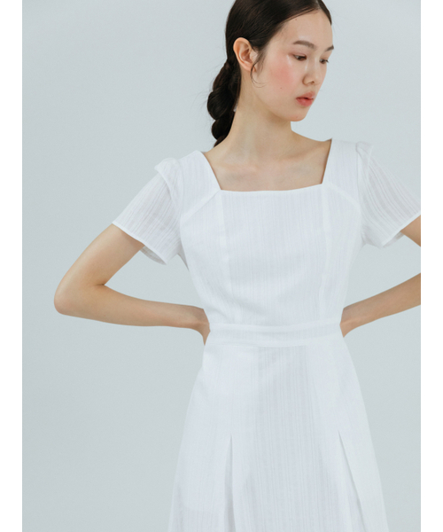 ETMON(エトモン)の「Cotton Square Long Dress, White(ワンピース・レディース・その他・S/M)」の5枚目の写真