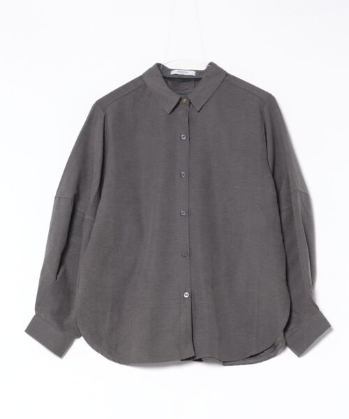 SWITCH BY ARCH(スイッチバイアーチ)の「【RS】【SWITCH by ARCH】Cocoon Volume Sleeve Peach Shirts(シャツ/ブラウス・レディース・オフホワイト/チャコールグレー・FREE)」の2枚目の写真