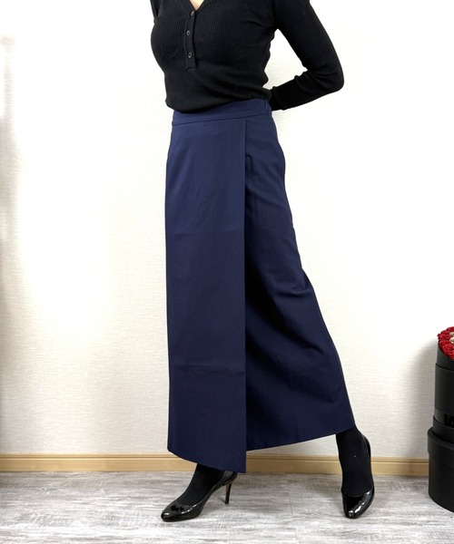 Lana821(ラナハニー)の「ラップデザイン スリットスカート(スカート・レディース・ネイビー/ブラック・S/M)」の9枚目の写真
